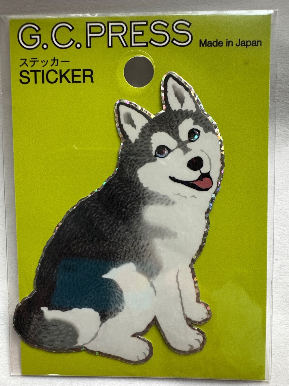 Husky Dog Sticker - Black & White